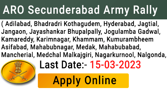 ARO Secunderabad Army Rally 2023