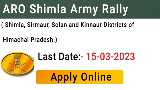ARO Shimla Army Rally 2023