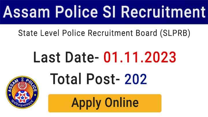 SLPRB Assam Police SI Recruitment 2023