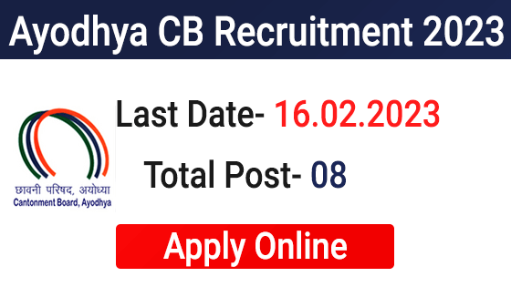 Ayodhya Cantonment Board Recruitment