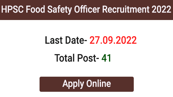 Food Safety Officer Recruitment