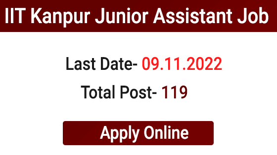 IIT Kanpur Junior Assistant Recruitment