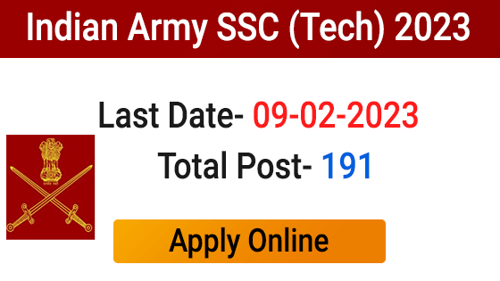 Indian Army SSC Technical Recruitment 2023