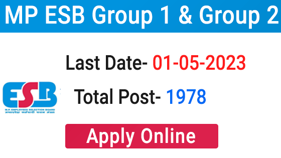 MPESB Group 1 and Group 2 Recruitment 2023