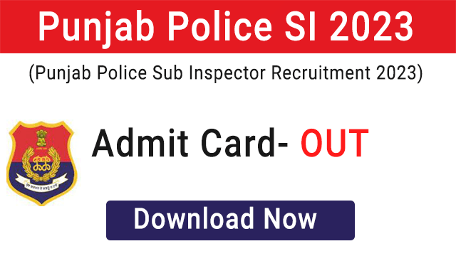 Punjab Police SI Recruitment 2023