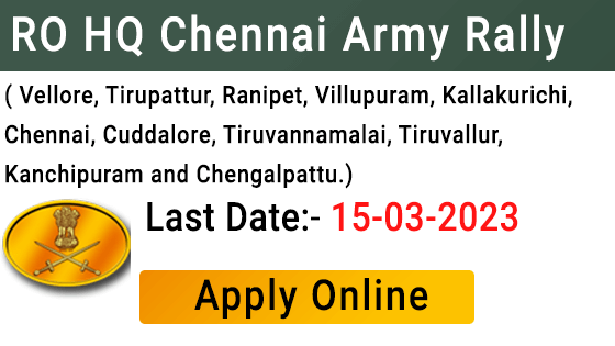 RO HQ Chennai Army Rally 2023