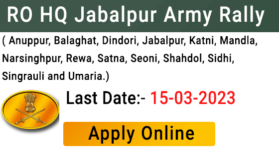 RO HQ Jabalpur Army Rally 2023