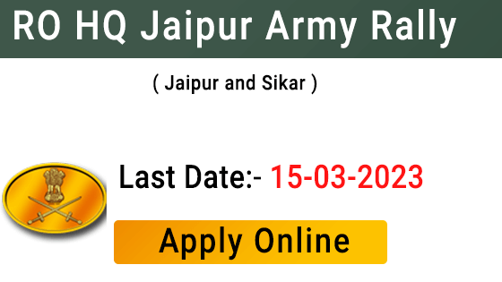 RO HQ Jaipur Army Rally 2023