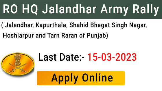RO HQ Jalandhar Army Rally 2023