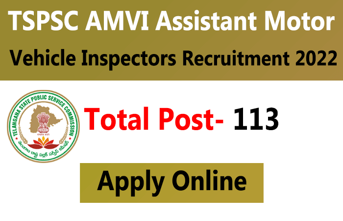 TSPSC AMVI Assistant Motor Vehicle Inspectors Recruitment