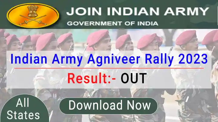 Join Indian Army Result 2023