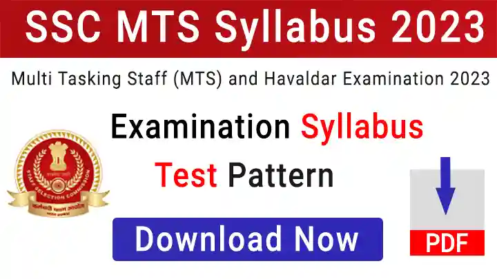 SSC MTS Syllabus 2023